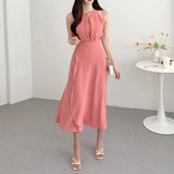 ホルターネックラップスカートセットアップ(3COLORS)AS1204