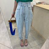 ハイウエストカラーデニム(2COLORS)AB1128