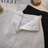 裾レースツイードミニスカート(2COLOR)AB1169