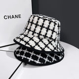 モノトーンチェックバケットハット(2COLOR)AA1013