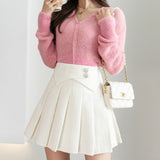 ツイードプリーツスカート(3COLOR)AB1167