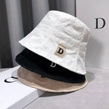 ワンポイントイニシャルバケットハット(3COLORS)AA1008