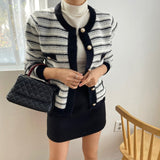 レディボーダーカーディガン(2COLOR)AT1218