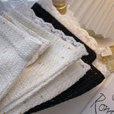 裾レースツイードミニスカート(2COLOR)AB1169