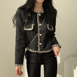 ステッチラインノーカラージャケット(2COLOR)AJ1101