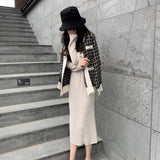 チェックニットざっくりカーディガン(2COLOR)AT1219