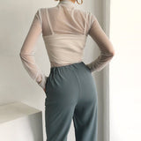 シースルーカットソー(2COLOR)AT1203