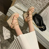 スタッズウェッジサンダル(2COLORS)AP1023