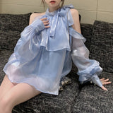 オープンショルダーフリルブラウス(2COLOR)AT1255