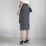 ウエストマークスリット入りスカート(3COLORS)AB1138