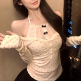 レースキャミソールドットカットソーAT1408