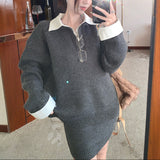 シャツドッキングVネックセットアップ（2COLOR）AS1695