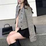 ダブルボタンジャケット×プリーツスカートAS1682