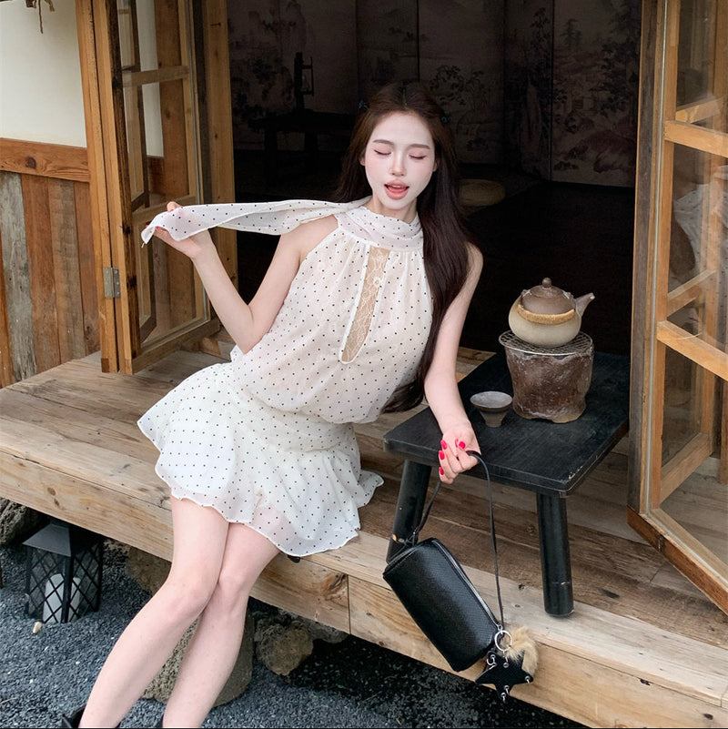 ドットシフォンホルターミニワンピースAO1882 – SNACC