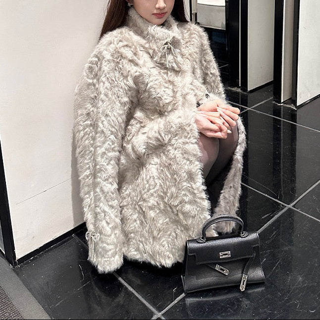 ポイントリボンファーコート（3COLOR）AJ1185 – SNACC