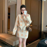 フラワーモチーフニットセットアップAS1677