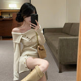 オフショルリブスコートセットアップAS1691