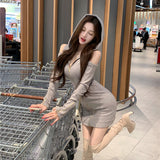 オープンショルダースウェットワンピースAO1822