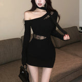 レースカットフィットワンピースAO1837