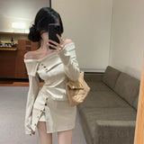 オフショルリブスコートセットアップAS1691