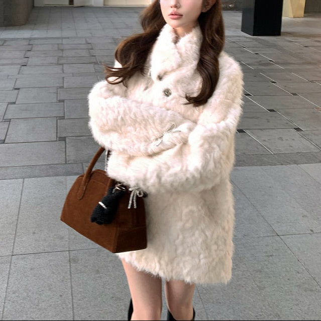 ポイントリボンファーコート（3COLOR）AJ1185 – SNACC