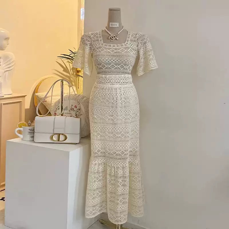 クロシェニットワンピースAO1764