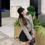 ダブルボタンジャケット×プリーツスカートAS1682