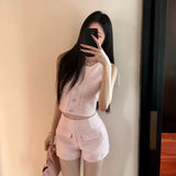 ピンクベストセットアップAS1641