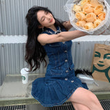 ビジューデニムワンピースAO1761