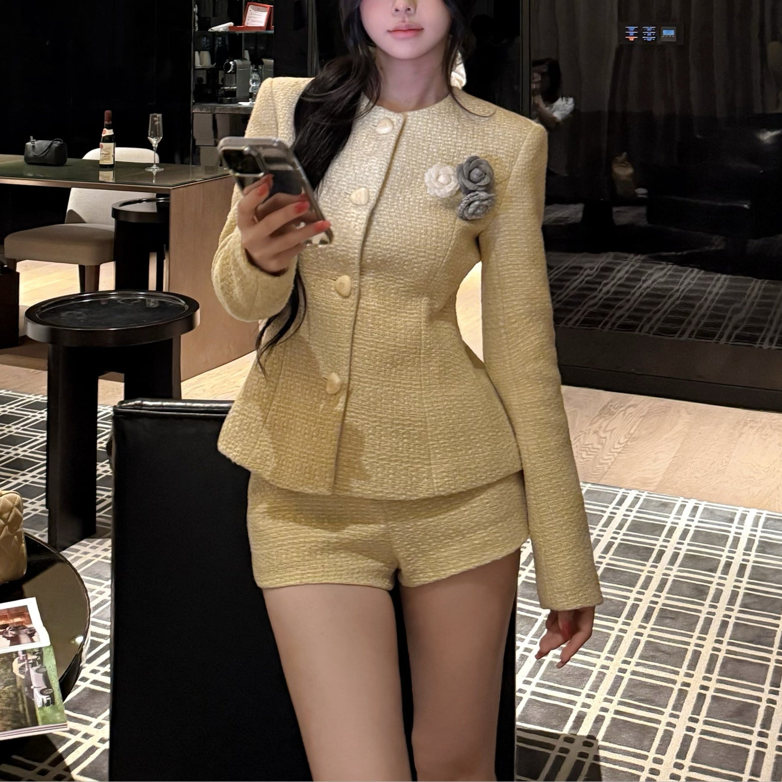 ノーカラーツイードセットアップAS1656 – SNACC