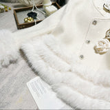 エレガントファーノーカラーコートAJ1187