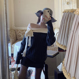 バイカラーリボンワンピースAO1811