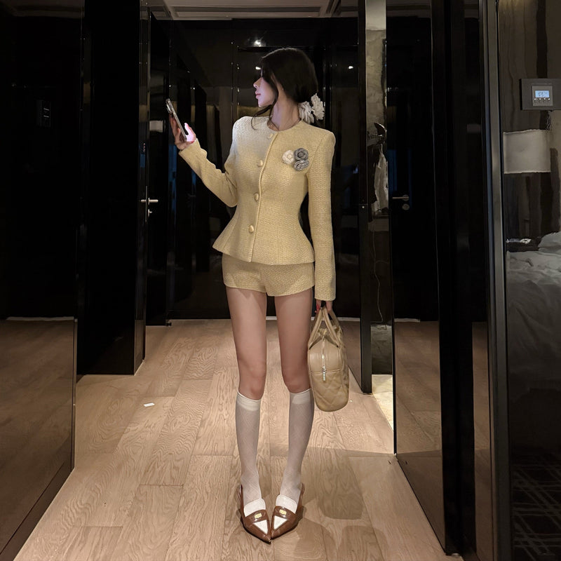 ノーカラーツイードセットアップAS1656