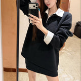 シャツドッキングVネックセットアップ（2COLOR）AS1695