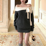 バイカラーリボンワンピースAO1811