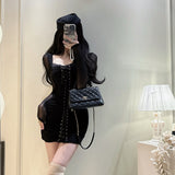 レースアップシースルーワンピース（2COLOR）AO1840