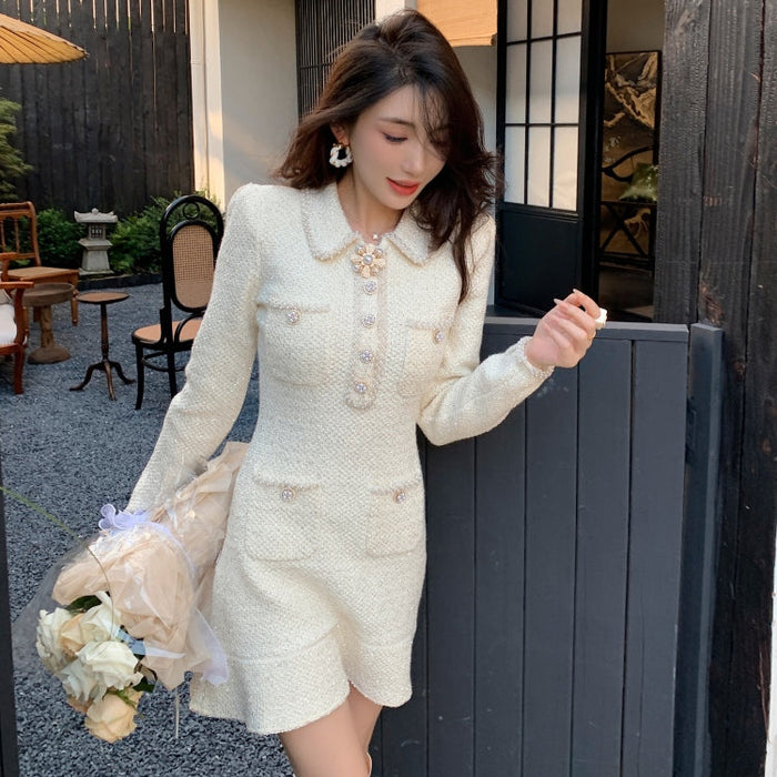 ニットラペルワンピース（2COLOR）AO1802 – SNACC