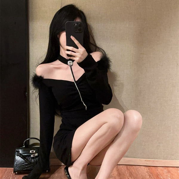 フロントビジューワンピースAO1806