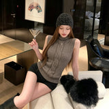 ケーブルモックネックニットAT1440