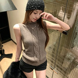 ケーブルモックネックニットAT1440