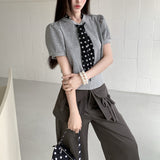 ドットスカーフタイカットソー（2COLOR）AT1409