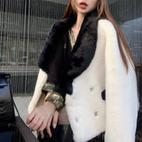 モノトーンジャケットファーコートAJ1193