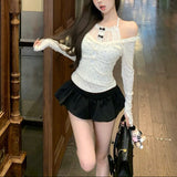 レースキャミソールドットカットソーAT1408