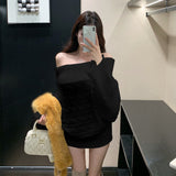 オフショルドルマンニット（2COLOR）AT1401