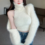 カーデSETノースリーブモヘアニット（3COLOR)AT1394