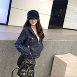 ツイードフーディジャケットAJ1188