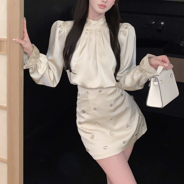 ワントーンビジューセットアップ（2COLOR）AS1648