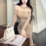 デコルテラインシースルーワンピースAO1842