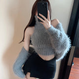 カーデSETノースリーブモヘアニット（3COLOR)AT1394