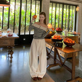 オフショルボーダーカットソーAT1410